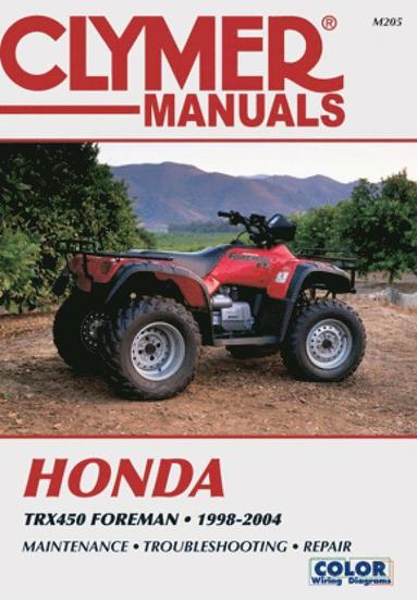 bokomslag Honda TRX450 Foreman Series ATV (1998-2004) Service Repair Manual