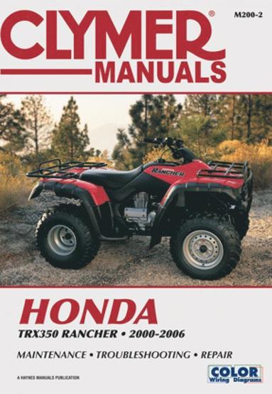 bokomslag Honda TRX350 Rancher Series ATV (2000-2006) Service Repair Manual