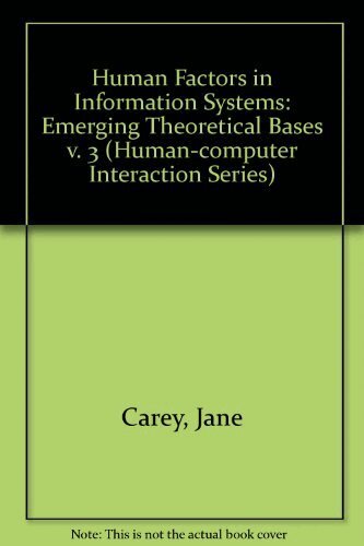 Jane Carey - Human Factors in Information Systems, Häftad