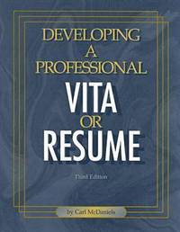 bokomslag Developing a Professional Vita or Resume