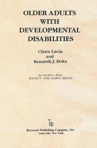 bokomslag Older Adults with Developmental Disabilities