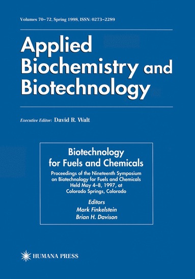 bokomslag Biotechnology for Fuels and Chemicals