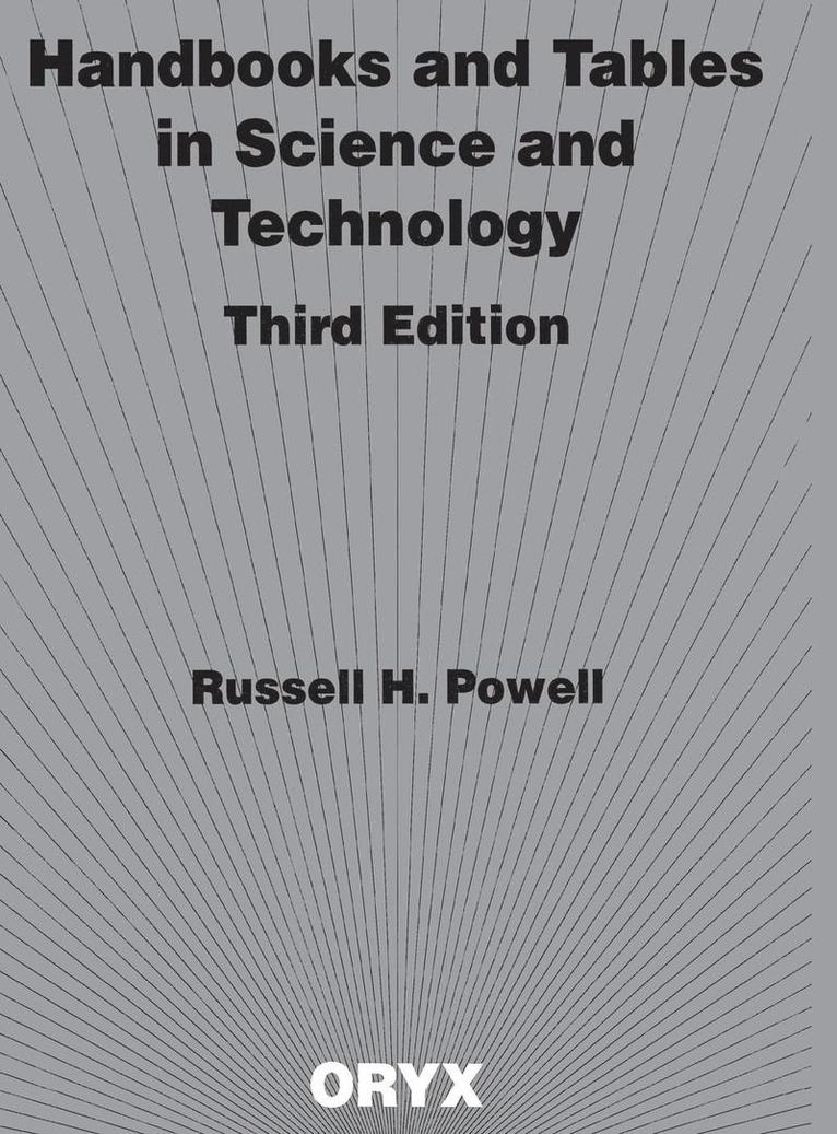 Handbooks and Tables in Science and Technology, 3rd Edition 1