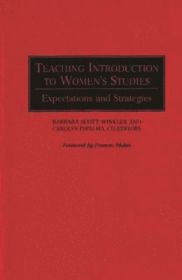 Carolyn DiPalma, Barbara S. Winkler, Barbara Scott Winkler, Carolyn DiPalma - Teaching Introduction to Women's Studies, Inbunden