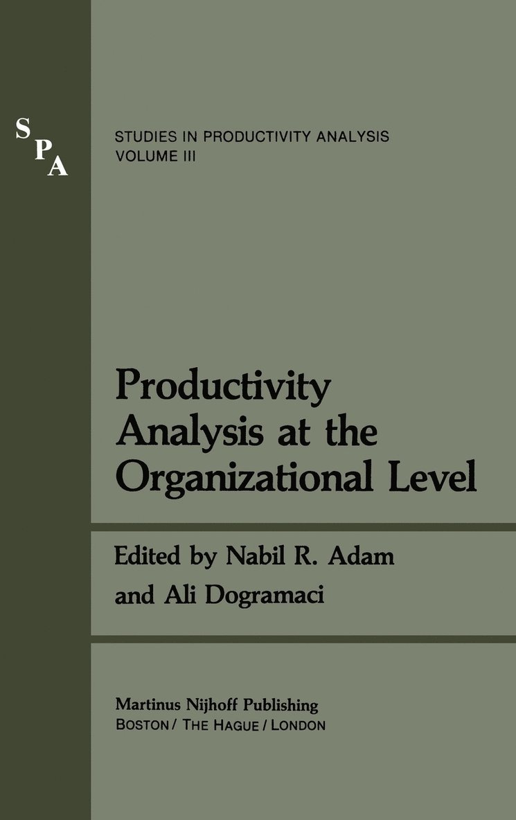 Productivity Analysis at the Organizational Level
