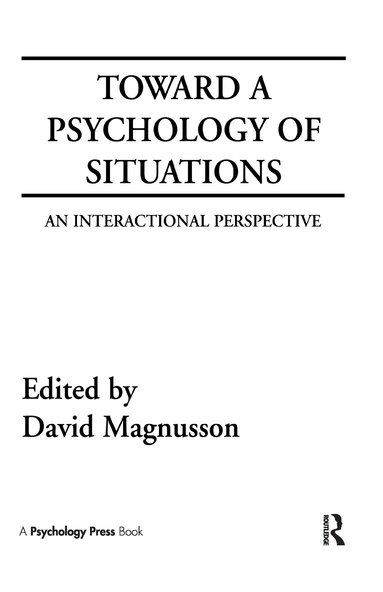 D. Magnusson, David Magnusson - Toward A Psychology of Situations, Inbunden