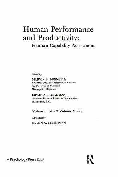 bokomslag Human Performance and Productivity