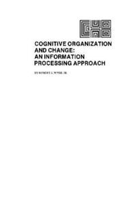 bokomslag Cognitive Organization and Change