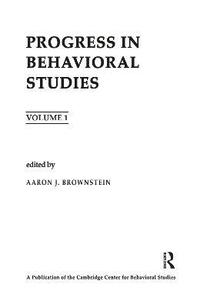 bokomslag Progress in Behavioral Studies