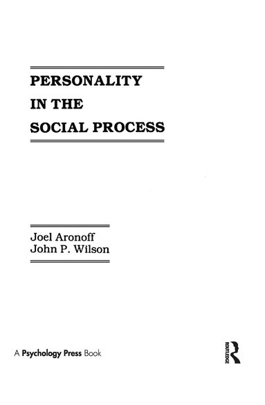 bokomslag Personality in the Social Process