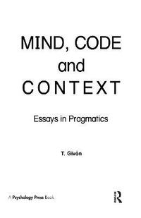 bokomslag Mind, Code and Context