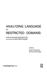 bokomslag Analyzing Language in Restricted Domains