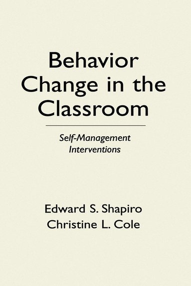 bokomslag Behavior Change in the Classroom