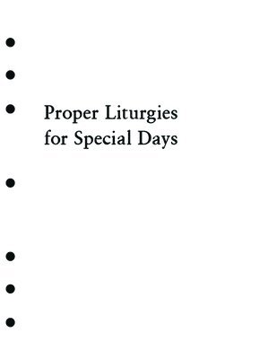 bokomslag Holy Eucharist Proper Liturgies For Special Days