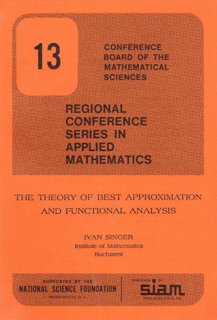 The Theory of Best Approximation and Functional Analysis 1