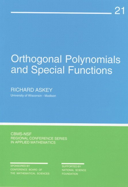 Orthogonal Polynomials and Special Functions 1