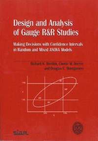 bokomslag Design and Analysis of Gauge R and R Studies