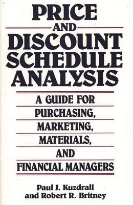 bokomslag Price and Discount Schedule Analysis