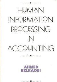 bokomslag Human Information Processing in Accounting