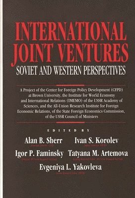 bokomslag International Joint Ventures