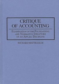 bokomslag Critique of Accounting