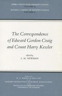 bokomslag Correspondence of Edward Gordon Craig and Count Harry Kessler