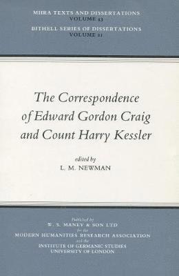 bokomslag Correspondence of Edward Gordon Craig and Count Harry Kessler