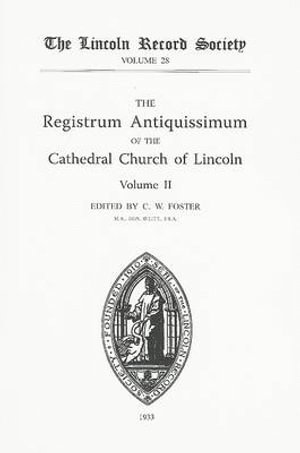 bokomslag Registrum Antiquissimum of the Cathedral Church of Lincoln [2]