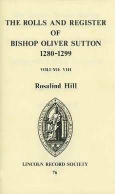 Rolls and Register of Bishop Oliver Sutton 1280-1299 [VIII] 1