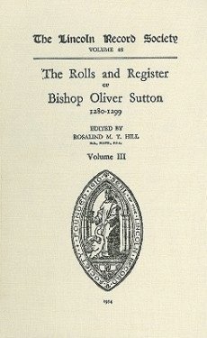 Rosalind M.T. Hill, Rosalind M. T. Hill, Rosalind M T Hill - Rolls and Register of Bishop Oliver Sutton 1280-1299 [IV], Inbunden