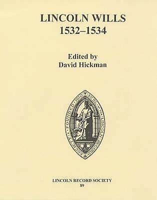 bokomslag Lincoln Wills, 1532-1534