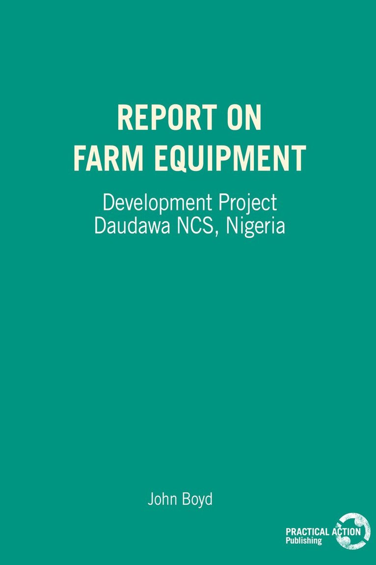 Report on Farm Equipment 1