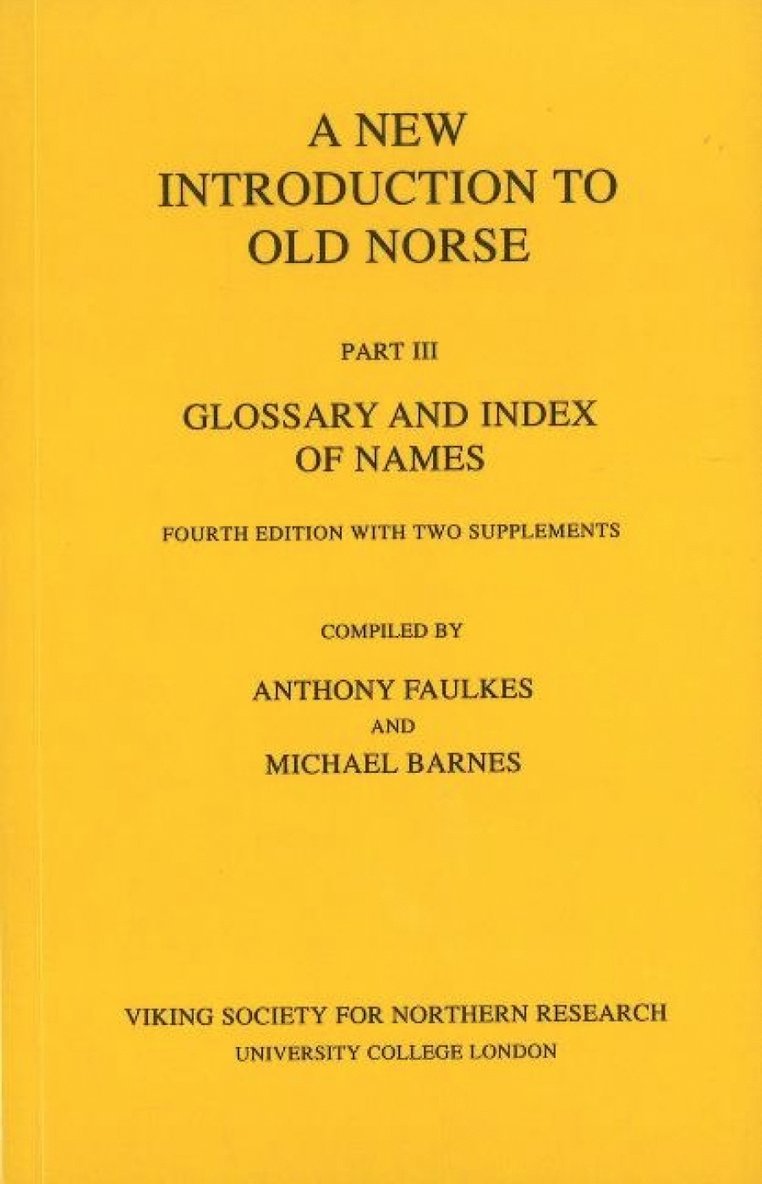 New Introduction to Old Norse 1