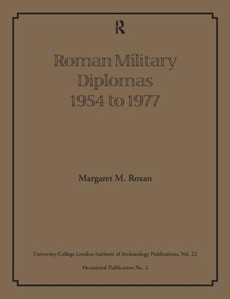 Margaret M Roxan - Roman Military Diplomas 1954 to 1977, Häftad