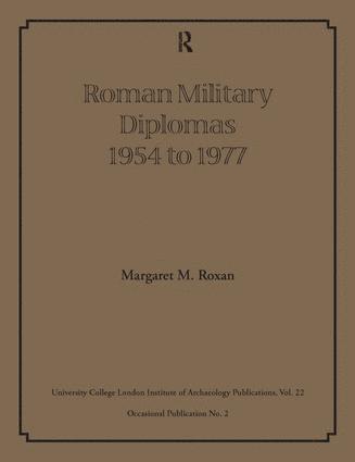 bokomslag Roman Military Diplomas 1954 to 1977
