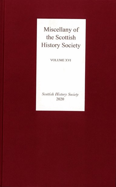 Miscellany of the Scottish History Society, volume XVI, Inbunden