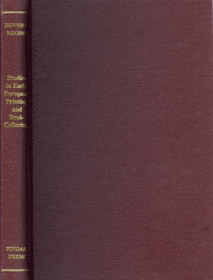 Studies in Early European Printing and Book-Collecting 1