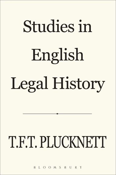 bokomslag Studies in English Legal History