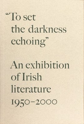 bokomslag "To Set the Darkness Echoing"