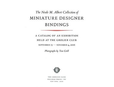 bokomslag Neale M. Albert Collection of Miniature Designer Bindings