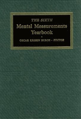 bokomslag The Sixth Mental Measurements Yearbook