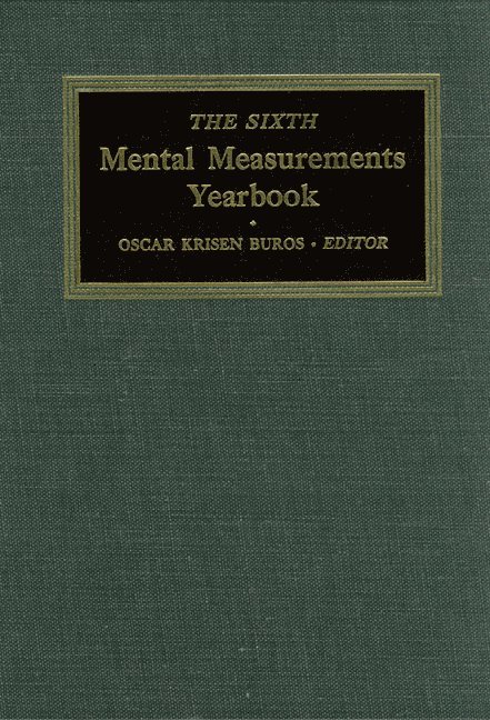 Sixth Mental Measurements Yearbook