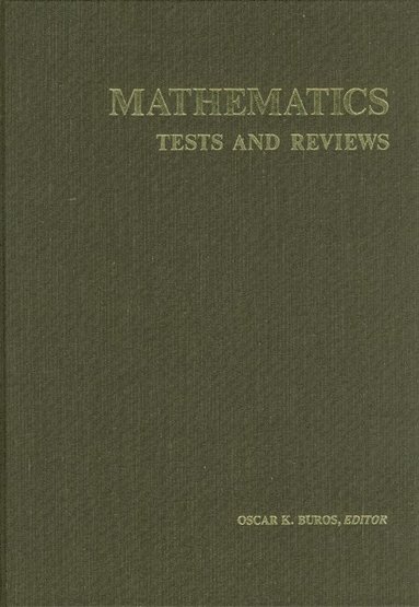 bokomslag Mathematics Tests and Reviews