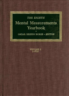 The Eighth Mental Measurements Yearbook (2 Volumes) 1