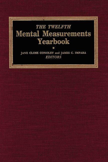 Twelfth Mental Measurements Yearbook