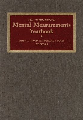 bokomslag The Thirteenth Mental Measurements Yearbook