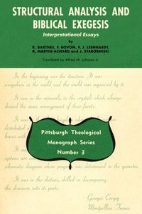 bokomslag Structural Analysis and Biblical Exegesis