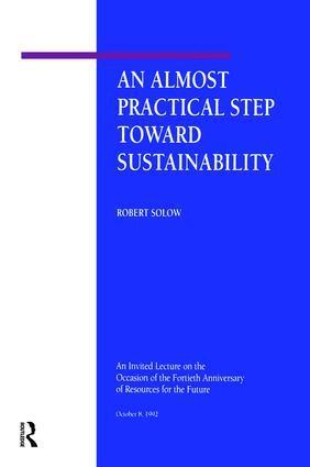 Robert M. Solow - Almost Practical Step Toward Sustainability, Häftad