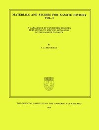 bokomslag Materials and Studies for Kassite History Volume 1