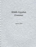 bokomslag Middle Egyptian Grammar